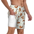 thumbnail image 1 of Uemuo Squirrel Playing Pattern Mens Swim Trunks Quick Dry Board Shorts with Mesh Lining, Stretch Beach Shorts Quick Dry No-Chafing Board Shorts-Small, 1 of 9
