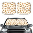 thumbnail image 1 of Uemuo Squirrel Playing Printed 2 PCS Car Windshield Sun Shade, Auto Sun Heat and UV Rays Blocker, Foldable Automotive Front Window Sunshade Protector, 1 of 7