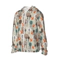 thumbnail image 1 of Uemuo Squirrels and Trees Pattern Women's Full Zip UPF 50+ Sun Protection Hoodie Jacket Long Sleeve Sun Shirt Hiking Outdoor Performance with Pockets-Small, 1 of 9