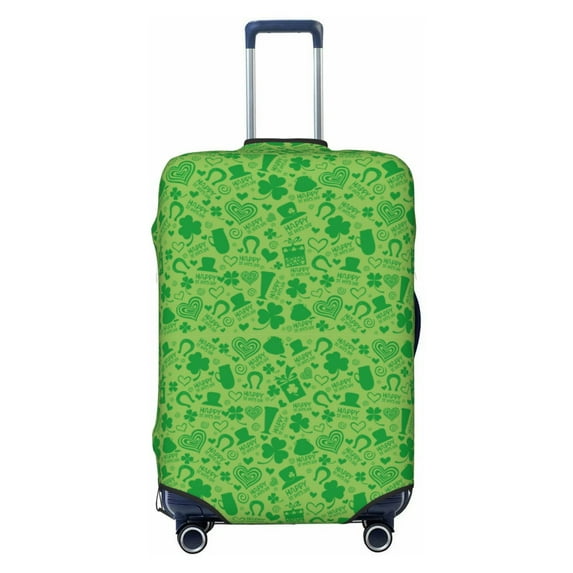 Uemuo St Patrick's Day Printed Washable Luggage Cover - Fashion Suitcase Protector Fits 18-32 Inch Luggage -Medium