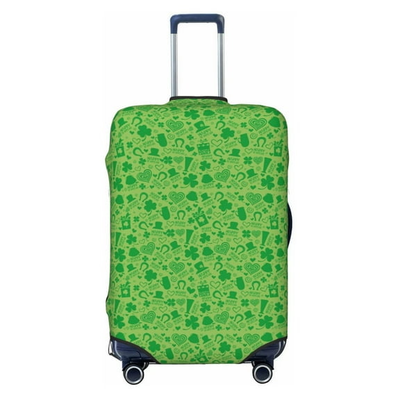 Uemuo St Patrick's Day Printed Washable Luggage Cover - Fashion Suitcase Protector Fits 18-32 Inch Luggage -Small