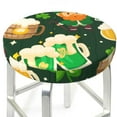 thumbnail image 1 of Uemuo St Patrick's Day10 Pattern Round Bar Stool Seat Covers Washable Stool Cushion Slipcover Elastic Bar Chair Covers-13 inch, 1 of 1