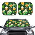 thumbnail image 1 of Uemuo St Patrick's Day10 Printed 2 PCS Car Windshield Sun Shade, Auto Sun Heat and UV Rays Blocker, Foldable Automotive Front Window Sunshade Protector, 1 of 7