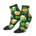 thumbnail image 1 of Uemuo St Patrick's Day10 Printed Crew Socks, Moisture-Wicking Socks, Athletic Socks for Men Breathable Cushion Socks Casual Sport Socks for Running Traveling, 1 of 6