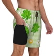 thumbnail image 1 of Uemuo St Patrick's Day11 Pattern Mens Swim Trunks Quick Dry Board Shorts with Mesh Lining, Stretch Beach Shorts Quick Dry No-Chafing Board Shorts-Small, 1 of 9