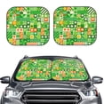 thumbnail image 1 of Uemuo St Patrick's Day6 Printed 2 PCS Car Windshield Sun Shade, Auto Sun Heat and UV Rays Blocker, Foldable Automotive Front Window Sunshade Protector, 1 of 7