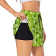 thumbnail image 1 of Uemuo St Patrick's Day7 Pattern Women's Athletic Shorts High Waisted Running Shorts with Liner Pockets Gym Elastic Workout Shorts-Medium, 1 of 7