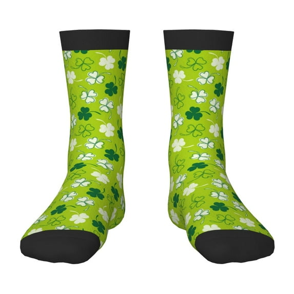 Uemuo St Patrick's Day7 Printed Kids Boys Socks Seamless Crew Socks Crazy Funny Athletic Sport Socks for Children