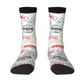 thumbnail image 1 of Uemuo Stamp Set Collection Pattern Women's Crew Socks, Soft Durable Breathable Moisture-Wicking with Odor Control Cotton socks, 1 of 9