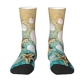 thumbnail image 1 of Uemuo Starfish And Seashell Pattern Women's Crew Socks, Soft Durable Breathable Moisture-Wicking with Odor Control Cotton socks, 1 of 9
