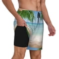 thumbnail image 1 of Uemuo Starfish in Beach Pattern Mens Swim Trunks Quick Dry Board Shorts with Mesh Lining, Stretch Beach Shorts Quick Dry No-Chafing Board Shorts-Medium, 1 of 9