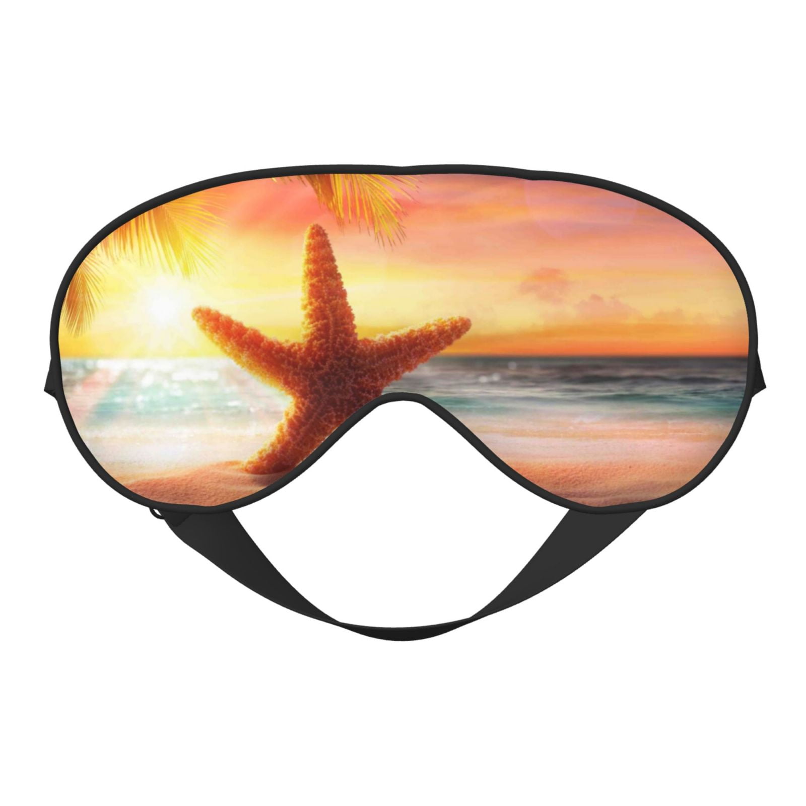 Uemuo Starfish Sunset Sea Beach Pattern Sleep Eye Mask - Light Blocking ...