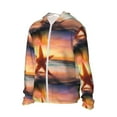 thumbnail image 1 of Uemuo Starfish Sunset Sea Beach Pattern Women's Full Zip UPF 50+ Sun Protection Hoodie Jacket Long Sleeve Sun Shirt Hiking Outdoor Performance with Pockets-XX-Large, 1 of 9