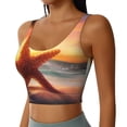 thumbnail image 1 of Uemuo Starfish Sunset Sea Beach Pattern Women's Sports Bra - High Impact Support, Breathable, and Comfortable Athletic Bra for Running, Yoga, and Workouts, 1 of 9