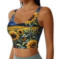 thumbnail image 1 of Uemuo Starry Sky Sunflower Pattern Women's Sports Bra - High Impact Support, Breathable, and Comfortable Athletic Bra for Running, Yoga, and Workouts, 1 of 9