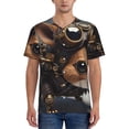 thumbnail image 1 of Uemuo Steampunk Squirrel Pilot Print Mens Polo Shirts Baseball T-shirt Performance Short Sleeve Golf Shirt Moisture Wicking Athletic Casual Collared T-Shirt-XX-Large, 1 of 7