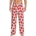 thumbnail image 1 of Uemuo Strawberries Pattern Men's Wide Leg Palazzo Lounge Pants with Pockets Light Weight Loose Comfy Casual Pajama Pants-Medium, 1 of 9