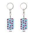 thumbnail image 1 of Uemuo Strawberries Pattern Rectangular Metal Keychain - Durable, Stylish, and Personalized Key Ring for Men and Women,Engraved Keychain,Gift Slim Sturdy Keychain, 1 of 7