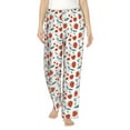 thumbnail image 1 of Uemuo Strawberries Pattern Women's Wide Leg Palazzo Lounge Pants with Pockets Light Weight Loose Comfy Casual Pajama Pants-Large, 1 of 9