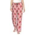 thumbnail image 1 of Uemuo Strawberries Pattern Women's Wide Leg Palazzo Lounge Pants with Pockets Light Weight Loose Comfy Casual Pajama Pants-Large, 1 of 9
