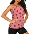 thumbnail image 1 of Uemuo Strawberries Pattern Workout Tank Tops for Women Breathable Moisture-wicking tank top Sleeveless Running Loose Fit Yoga Tops Active Shirts Sports Gym Exercise, 1 of 9