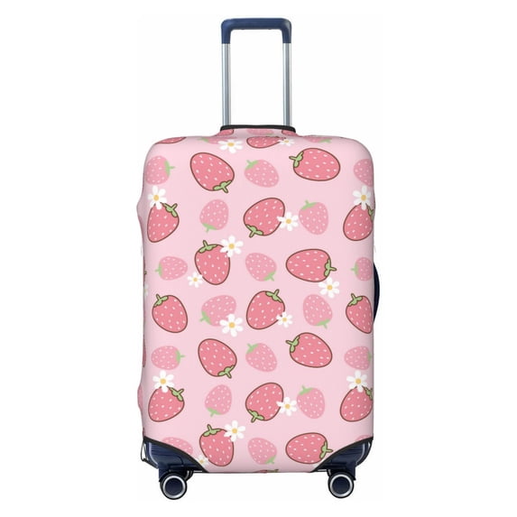 Uemuo Strawberries Printed Washable Luggage Cover - Fashion Suitcase Protector Fits 18-32 Inch Luggage -Small