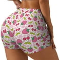 thumbnail image 1 of Uemuo Strawberry And Cheery Pattern Women Workout Impact Shorts Scrunch Butt Lifting Gym Shorts Seamless Booty Biker Shorts-Small, 1 of 8