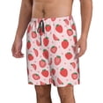 thumbnail image 1 of Uemuo Strawberry Pattern Men's Swim Trunks Hawaiian Beach Bathing Suit Swimsuits Beach Quick-Dry Shorts with Pockets-X-Large, 1 of 9