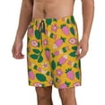 thumbnail image 1 of Uemuo Strawberry Pattern Men's Swim Trunks Hawaiian Beach Bathing Suit Swimsuits Beach Quick-Dry Shorts with Pockets-Small, 1 of 9