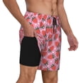 thumbnail image 1 of Uemuo Strawberry Pattern Mens Swim Trunks Quick Dry Board Shorts with Mesh Lining, Stretch Beach Shorts Quick Dry No-Chafing Board Shorts-Small, 1 of 9