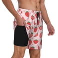 thumbnail image 1 of Uemuo Strawberry Pattern Mens Swim Trunks Quick Dry Board Shorts with Mesh Lining, Stretch Beach Shorts Quick Dry No-Chafing Board Shorts-, 1 of 9