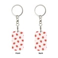 thumbnail image 1 of Uemuo Strawberry Pattern Rectangular Metal Keychain - Durable, Stylish, and Personalized Key Ring for Men and Women,Engraved Keychain,Gift Slim Sturdy Keychain, 1 of 7