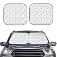 thumbnail image 1 of Uemuo Strawberry Printed 2 PCS Car Windshield Sun Shade, Auto Sun Heat and UV Rays Blocker, Foldable Automotive Front Window Sunshade Protector, 1 of 7