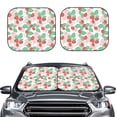 thumbnail image 1 of Uemuo Strawberry Printed 2 PCS Car Windshield Sun Shade, Auto Sun Heat and UV Rays Blocker, Foldable Automotive Front Window Sunshade Protector, 1 of 7