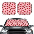 thumbnail image 1 of Uemuo Strawberry Printed 2 PCS Car Windshield Sun Shade, Auto Sun Heat and UV Rays Blocker, Foldable Automotive Front Window Sunshade Protector, 1 of 7