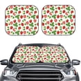 thumbnail image 1 of Uemuo Strawberry Printed 2 PCS Car Windshield Sun Shade, Auto Sun Heat and UV Rays Blocker, Foldable Automotive Front Window Sunshade Protector, 1 of 7