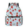 thumbnail image 1 of Uemuo Strawberry Printed Student Durable Water-resistant Backpack,Travel Backpack,Outdoor Activities Backpack, Laptop Backpack, Multi-compartment Backpack, 1 of 5
