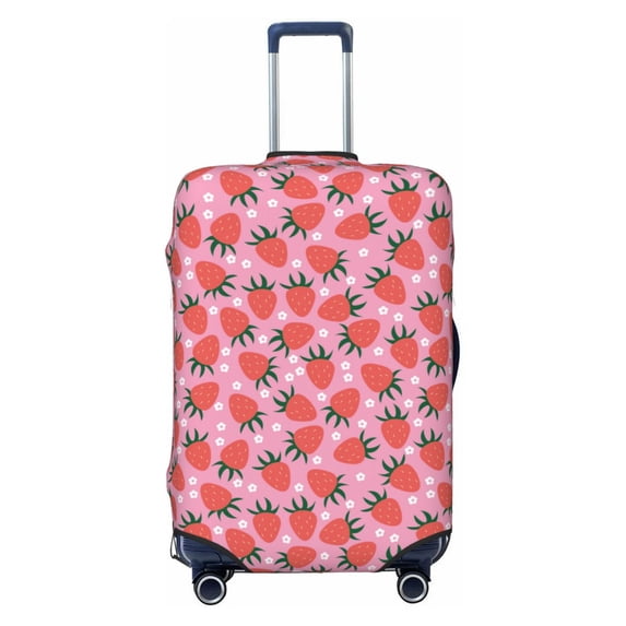 Uemuo Strawberry Printed Washable Luggage Cover - Fashion Suitcase Protector Fits 18-32 Inch Luggage -Medium
