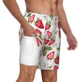 thumbnail image 1 of Uemuo Strawberry1 Pattern Mens Swim Trunks Quick Dry Board Shorts with Mesh Lining, Stretch Beach Shorts Quick Dry No-Chafing Board Shorts-Large, 1 of 9