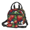 thumbnail image 1 of Uemuo Strawberry2 Printed Lunch Bag Lunch Box Reusable Insulated Lunch Tote Bag, Leakproof Thermal Cooler Sack Food Handbags Case High Capacity, 1 of 5