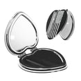 thumbnail image 1 of Uemuo Submarine Vintage Flag Print Compact Portable Pocket Makeup Mirror - Leather Cover, Elegant Travel Cosmetic Mirror for Purse, Pocket, and Handbag-Heart Shape, 1 of 9