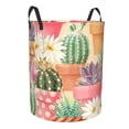 thumbnail image 1 of Uemuo Succulent And Cactus Pattern Circular Laundry Hamper Basket with handles,Collapsible laundry basket,Large capacity laundry hamper,Laundry Organizer-, 1 of 8