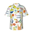 thumbnail image 1 of Uemuo Summer Animal Printed Regular Fit Short Sleeve Casual Hawaiian Shirt for Men,Aloha shirt,Tropical shirt,Floral print shirt,Vacation Beach shirt-3X-Large, 1 of 9