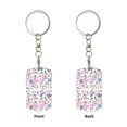 thumbnail image 1 of Uemuo Summer with Flamingo Pattern Rectangular Metal Keychain - Durable, Stylish, and Personalized Key Ring for Men and Women,Engraved Keychain,Gift Slim Sturdy Keychain, 1 of 7