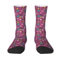 thumbnail image 1 of Uemuo Summer Flamingo Pattern Women's Crew Socks, Soft Durable Breathable Moisture-Wicking with Odor Control Cotton socks, 1 of 9