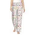thumbnail image 1 of Uemuo Summer Rabbit Pattern Women's Wide Leg Palazzo Lounge Pants with Pockets Light Weight Loose Comfy Casual Pajama Pants-Large, 1 of 9