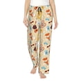 thumbnail image 1 of Uemuo Summer Travel Pattern Women's Wide Leg Palazzo Lounge Pants with Pockets Light Weight Loose Comfy Casual Pajama Pants-X-Large, 1 of 1