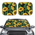 thumbnail image 1 of Uemuo Sunflower 1 Printed 2 PCS Car Windshield Sun Shade, Auto Sun Heat and UV Rays Blocker, Foldable Automotive Front Window Sunshade Protector, 1 of 7