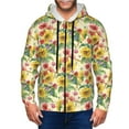 thumbnail image 1 of Uemuo Sunflower Cornflower Poppy for Men's Fashion Full-zip Hoodies & Sweatshirts with Kangaroo Pocket, Zip-up Hooded Sweatshirt, Moisture Wicking & Breathable-Small, 1 of 5