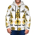thumbnail image 1 of Uemuo Sunflower Gnome for Men's Fashion Full-zip Hoodies & Sweatshirts with Kangaroo Pocket, Zip-up Hooded Sweatshirt, Moisture Wicking & Breathable-XX-Large, 1 of 5